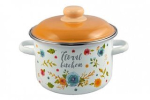 Кастрюля 5,5л Appetite Floral kitchen цил эмаль(1/4)