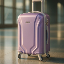 Чемодан сиреневый М ABS-пластик с одинарными колесами QUARTS (41,5*25,5*66) (1)