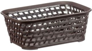 Ящик РОТАНГ  1,0л 185*140*70мм Коричневый ротанг пласт.(1/20)