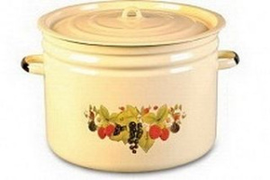 Кастрюля 9,0л с/дек эмаль (1/2)