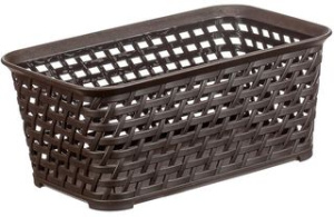 Ящик РОТАНГ  2,2л 240*150*100мм Коричневый ротанг пласт. (1/15)