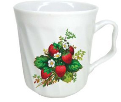 Кружка 250мл "Клубника" керам.(12/48)