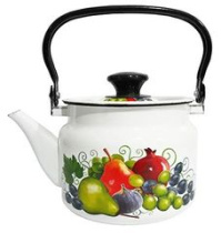 Чайник 2,0л с/дек (белая) эмаль(4)