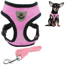 Шлейка с поводком 118см "Sweet puppy" размер S, цвет розовый (1/1)