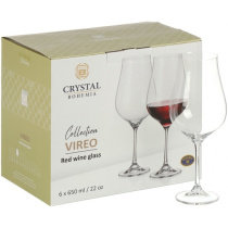 Набор бокалов 6пр 650мл "VIREO" для красного вина (1/4)