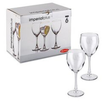 Набор фужеров 6пр Imperial Plus 315мл д/вина п/уп,стекло (1/4)