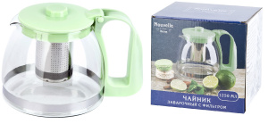 Чайник 1250мл зав. с фильтром п/у стекло(36)