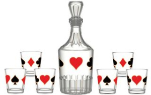 Набор для вина 7пр "Игрок" стекло п/у (4)