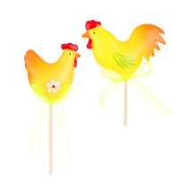 Топпер Курочка и Петух, 2 вида, пластик LADECOR (1/12)