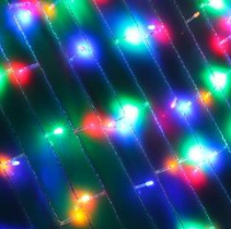 Гирлянда электр. Занавес 2*1,5м, (мультицв) 280LED прозр.провод, 220В СНОУ БУМ (1/60)