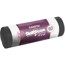 Пакеты для мусора 60л GRIFON черные (10мкм) (1/40/40)