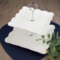 Блюдо 2-х ярусное d19/24см, h25см "Маршмеллоу" п/у  (фрф) (1/12)