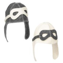 Шапка банная "Летчик" 30%шерсть,70%полиэфир,2 цв. белый/серый (1/10/200)