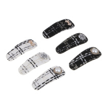 Зажим д/волос, 7,5см, сплав, полиэстер, пластик, 3диз, ACS-127 ЮНИLOOK (12/72)