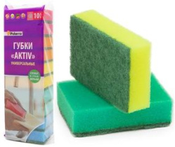 Губки кухонные AKTIV (maxi) 60*90мм "Paterra" 10 шт (34)