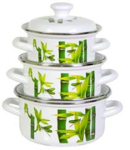 Набор Бамбук-1 (к.цил. 1; 1,5; 2,3л бел) эмаль(1)