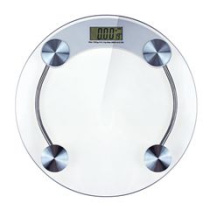 Весы напольные электр до 180кг ЖК-дисплей стекло, d33*0.8см (1/10)