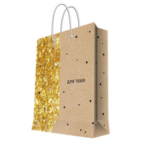 Бумажный пакет 17,8x22,9x9,8см д/сувенирной продукции с ламинацией (12/240)