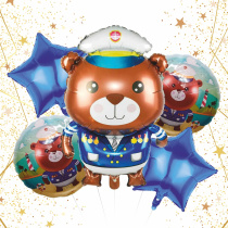 Набор шаров 5 шт "Медвежонок - Моряк" (10/10)