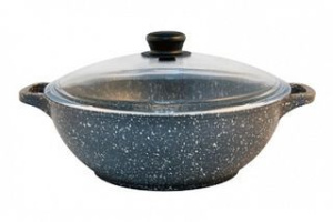 Казан 280мм 4,0л литой ст/кр АП ТМ Традиция Мрамор алюм.(1/4)