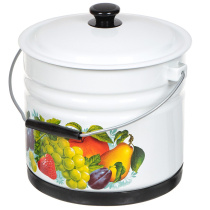 Ведро 10л с/дек с под. (слоновая) эмаль (2)