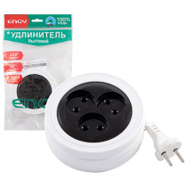 Удлинитель ENGY "Рулетка", 3м/3роз (ШВВП 2х0,75) (1/40)