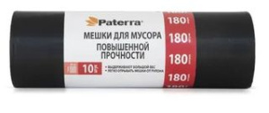 Мешки для мусора 180л "Paterra Profi" 42мкм,10шт в рулоне (1/12)