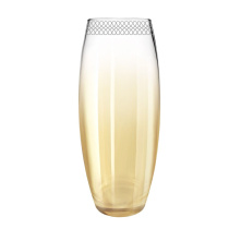 Ваза высота 28см с узором "Флирт" цвет "Янтарь" (12)