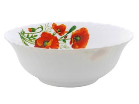 Салатник 20см "Маки" упр.стекло(6/36)