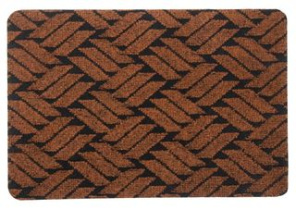 Коврик 40*60см "Fusion" ,на клеев.подлож. (коричн/серый) (полиэстер)(15/15)