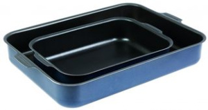 Набор противней 2шт 19*25см, 23*30см б/кр, АП ТМ Калитва алюм.(1/10)