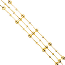 Бусы декоративные, формовые шары разных диаметров, 500 см, пластик, цвет золото СНОУ БУМ (1/6)