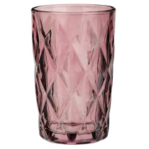 Стакан 350 мл, стекло, бордовый ромб MILLIMI (6/48)