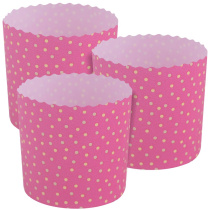 Набор форм для выпечки кулича 3шт 9*9см "Горошек" (бумага) (1/12)