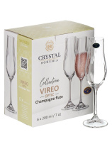 Набор бокалов 6пр 200 мл "VIREO OPTIC" для шампанского (1/4)