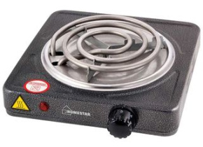 Электроплитка HOMESTAR 1000Вт, световой индикатор, защита от перегрева,размер конфорки 140 мм. (10)