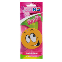 Ароматизатор бумажный NEW GALAXY "Смайл", Бабл Гам (1/12/288)