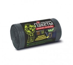 Пакеты для мусора GRIFON 35л/10шт с завязками черные (35/35)