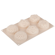 Форма силиконовая 6 ячеек, 28x16,5x3см "Цветы", 3 цв VETTA (1/80)