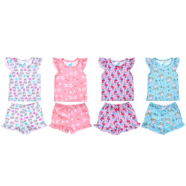 Комплект детский д/девочек (футболка и шорты), р.104-128, 100% хлопок, 4диз(20/60)