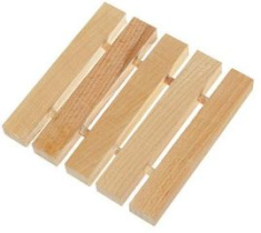 Подставка под горячее "Реечка" 15*15см (бук) (1/10)