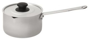 Кастрюля-ковш  1,0л мат, мет/руч ТМ Калитва алюм.(20)