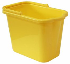 Ведро  9,5л прямоуг. Желтый пласт.(1/10)