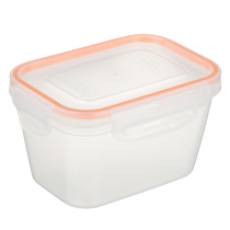 Контейнер пищевой герметичный с защ. 0,77л, прямоуг. конусный, пластик (1/24)