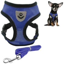 Шлейка с поводком 118см "Sweet puppy" размер S, цвет голубой (1/10)