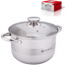 Кастрюля 5,1л, ст/кр., 5-ти степов.капсул.индукц.дно, п/у, (нжс) (1/6)