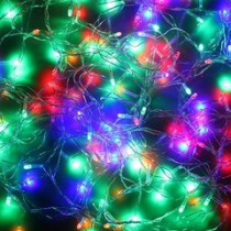 Гирлянда электр. Вьюн 14м 180LED мультиц, 8реж, прозр провод, 220В СНОУ БУМ (1/100)
