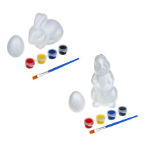 Пасхальный набор д/раскрашивания с акрил. красками 2пр, пенопласт, 10-13 см (1/10)