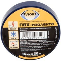 Изолента ПВХ 15мм*20м  "AVIORA" (синяя) (10/200)