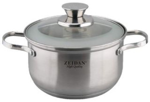 Кастрюля 3,0л матов. наруж..полир, тонир.ст/кр, 5-ти степовое капс дно п/у (нжс) (1/6)